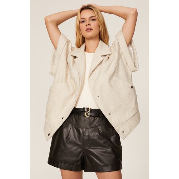 IRO Off-White Linen Blend Dropped Sleeves Oversized IIija Jacket size 42 - Picture 14 of 16